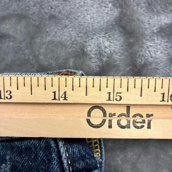 Vintage Levis 501 Jeans Shorts Womens Sz.27 Blue Button Fly Raw Hem Daisy Dukes - Picture 7 of 10